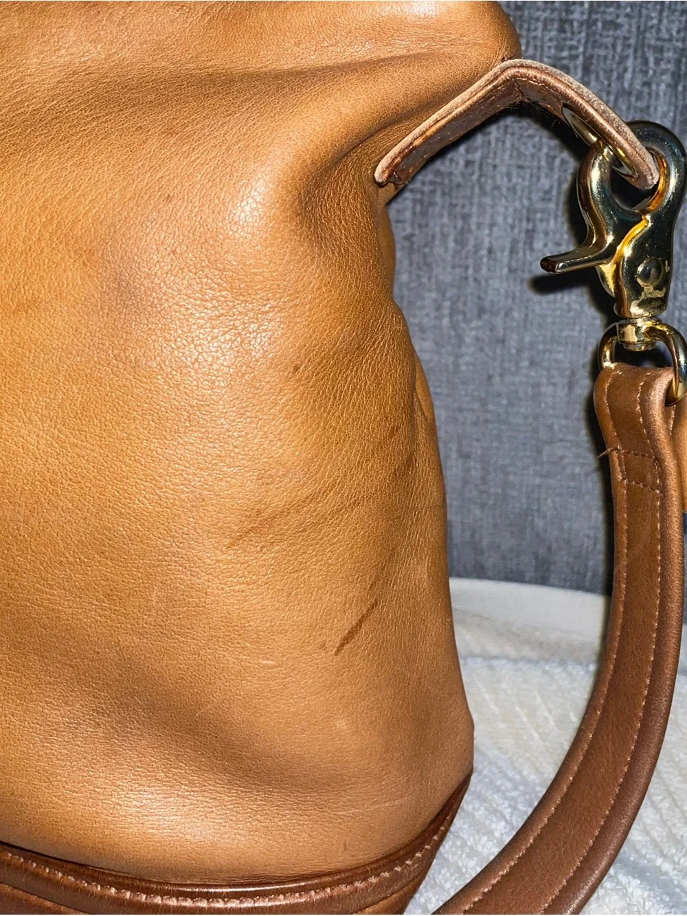 Tiganello Leather Crossbody Shoulder Bag with Tassel - Brown